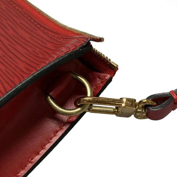 Auth LOUIS VUITTON Pochette Accessoires 21 M52957 Castilian Red Gold Epi - Picture 4 of 11